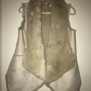 Faux fur lined vest